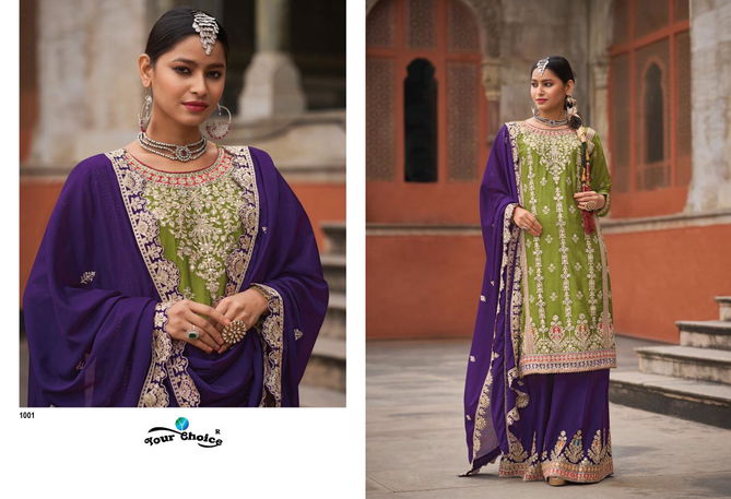 Glory By Your Choice Georgette Wedding Wear Readymade Suits Wholesale Price In Surat
